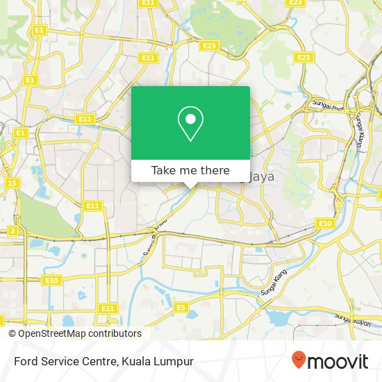 Ford Service Centre map