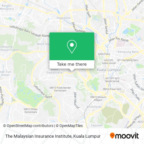 The Malaysian Insurance Institute map