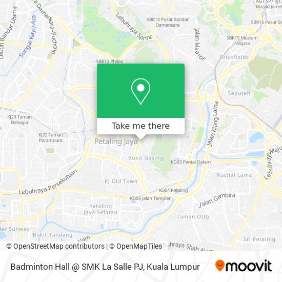 Peta Badminton Hall @ SMK La Salle PJ