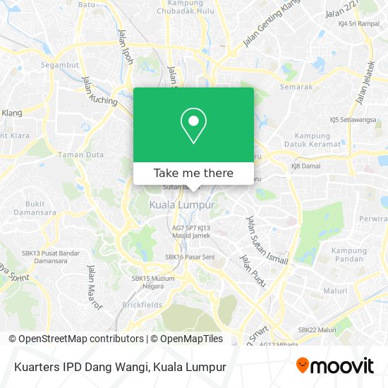 Kuarters IPD Dang Wangi map