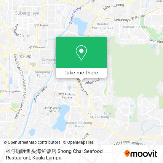 雄仔咖喱鱼头海鲜饭店 Shong Chai Seafood Restaurant map