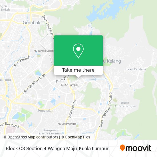 Block C8 Section 4 Wangsa Maju map