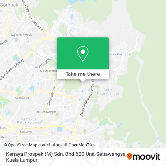 Kerjaya Prospek (M) Sdn. Bhd 600 Unit-Setiawangsa map