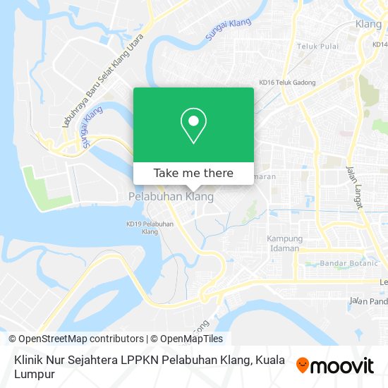 Peta Klinik Nur Sejahtera LPPKN Pelabuhan Klang