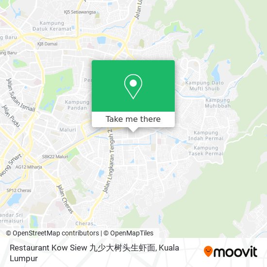 Restaurant Kow Siew 九少大树头生虾面 map