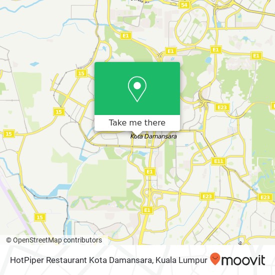 HotPiper Restaurant Kota Damansara map