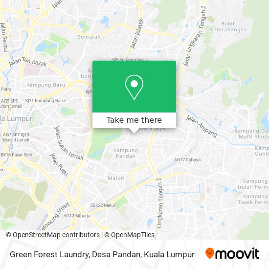 Green Forest Laundry, Desa Pandan map