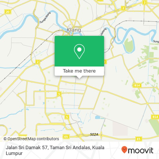 Peta Jalan Sri Damak 57, Taman Sri Andalas