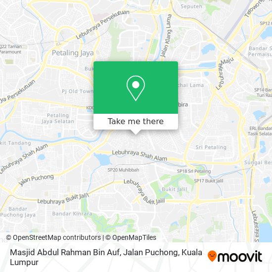 Masjid Abdul Rahman Bin Auf, Jalan Puchong map