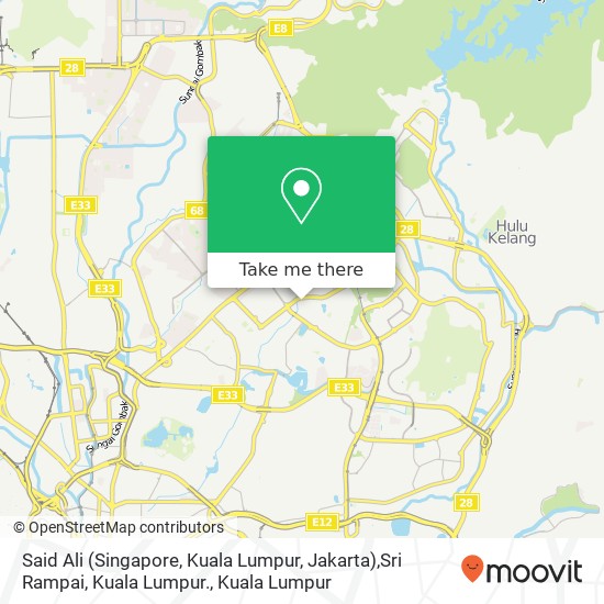 Peta Said Ali (Singapore, Kuala Lumpur, Jakarta),Sri Rampai, Kuala Lumpur.
