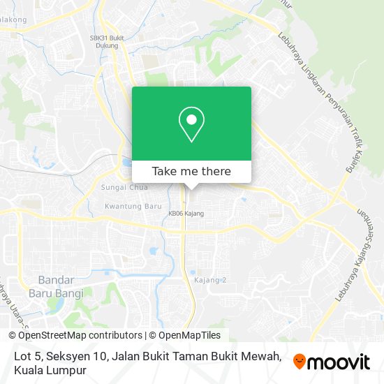 Peta Lot 5, Seksyen 10, Jalan Bukit Taman Bukit Mewah