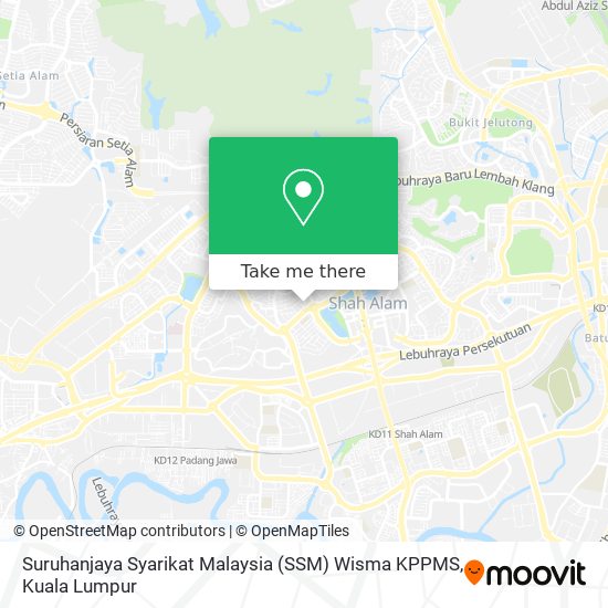 Peta Suruhanjaya Syarikat Malaysia (SSM) Wisma KPPMS