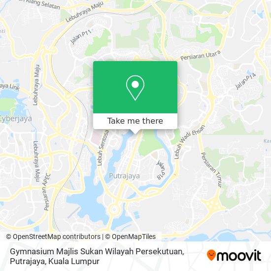Peta Gymnasium Majlis Sukan Wilayah Persekutuan, Putrajaya