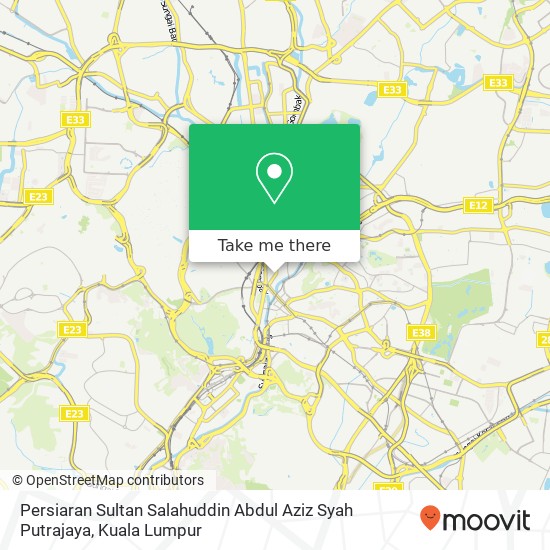 Peta Persiaran Sultan Salahuddin Abdul Aziz Syah Putrajaya