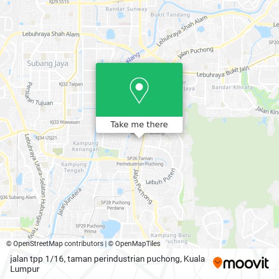 jalan tpp 1 / 16, taman perindustrian puchong map