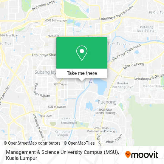 Management & Science University Campus (MSU) map