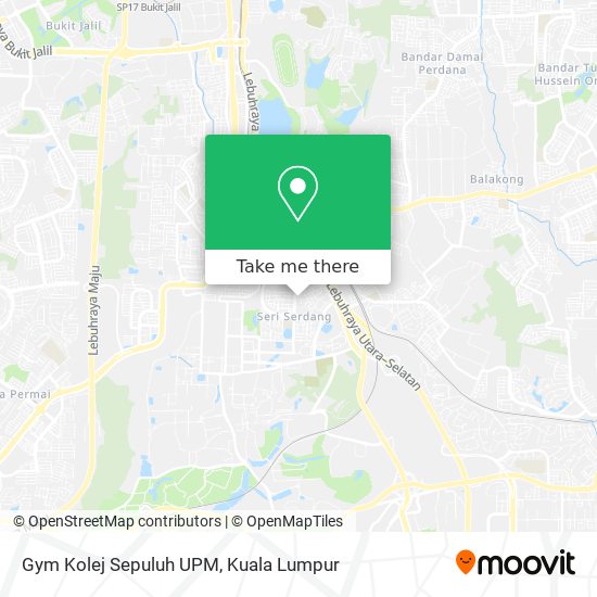 Gym Kolej Sepuluh UPM map