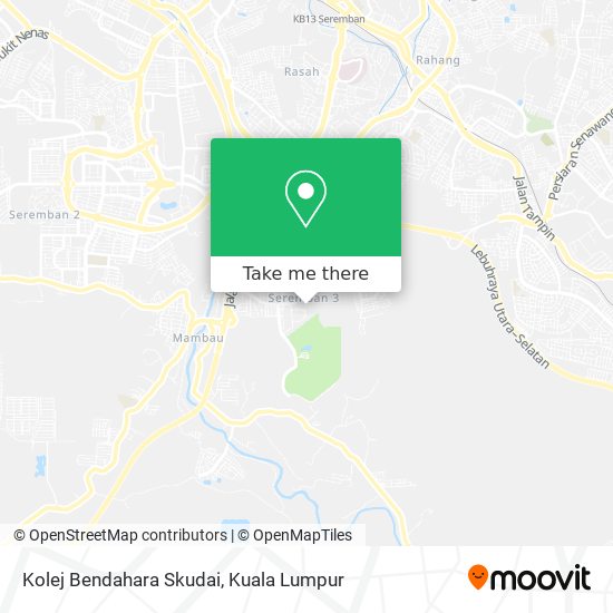 Peta Kolej Bendahara Skudai