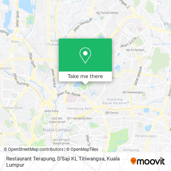 Peta Restaurant Terapung, D'Saji KL Titiwangsa