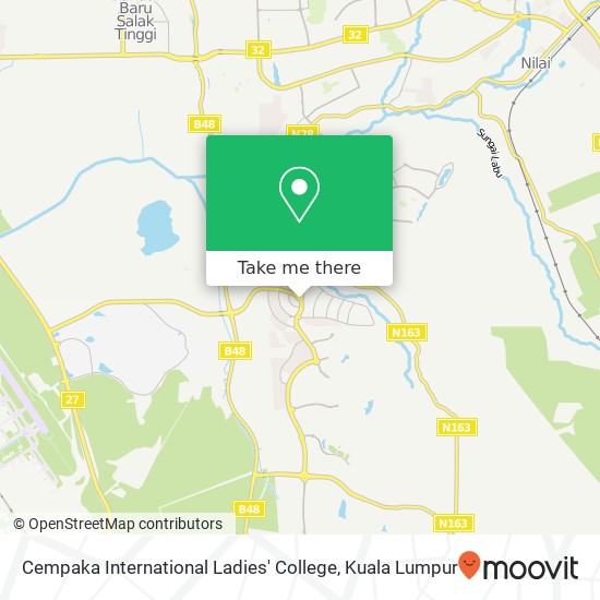Cempaka International Ladies' College map