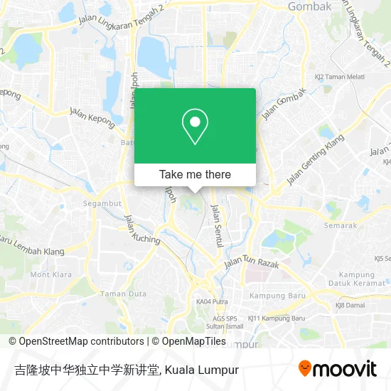 吉隆坡中华独立中学新讲堂 map