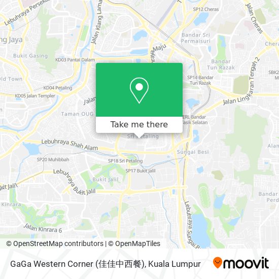 GaGa Western Corner (佳佳中西餐) map