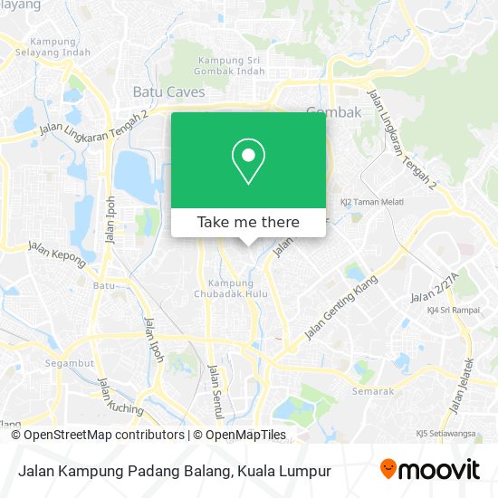 Peta Jalan Kampung Padang Balang