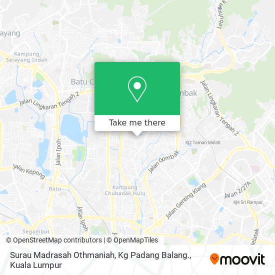 Peta Surau Madrasah Othmaniah, Kg Padang Balang.