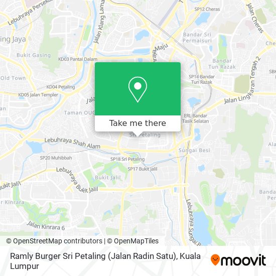 Ramly Burger Sri Petaling (Jalan Radin Satu) map