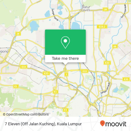 Peta 7 Eleven (Off Jalan Kuching)