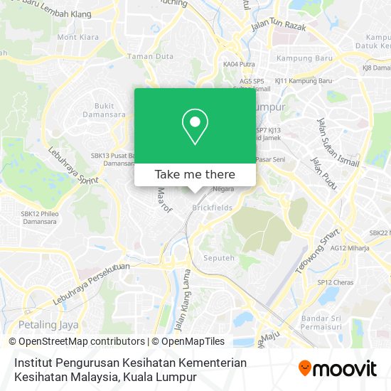 Institut Pengurusan Kesihatan Kementerian Kesihatan Malaysia map