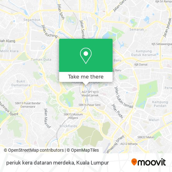 Peta periuk kera dataran merdeka