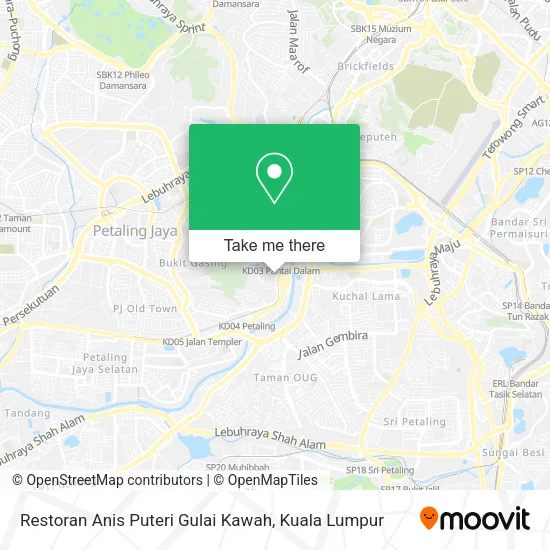 Restoran Anis Puteri Gulai Kawah map