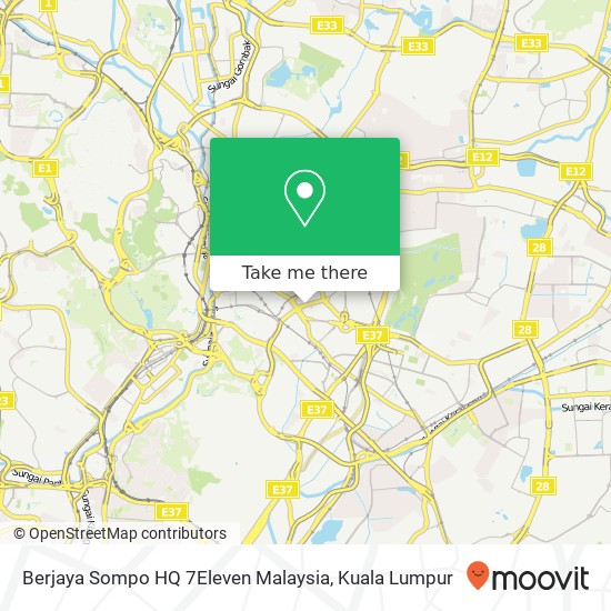 Berjaya Sompo HQ 7Eleven Malaysia map