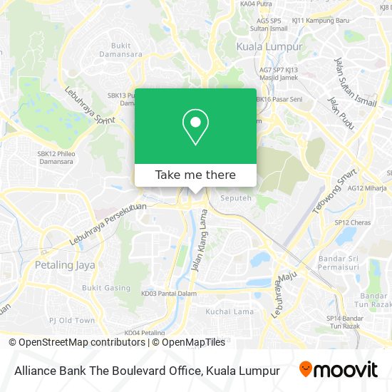 Alliance Bank The Boulevard Office map