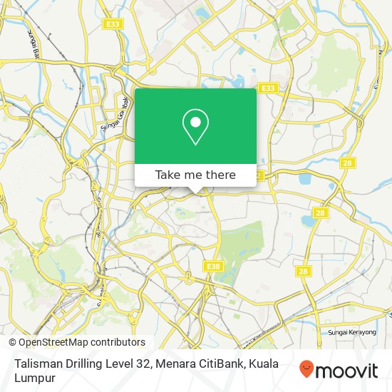 Peta Talisman Drilling Level 32, Menara CitiBank