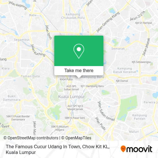 The Famous Cucur Udang In Town, Chow Kit KL map
