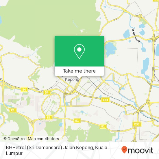 BHPetrol (Sri Damansara) Jalan Kepong map