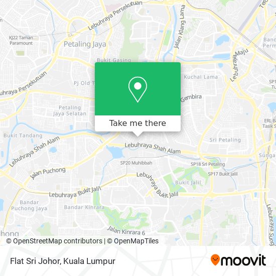 Flat Sri Johor map