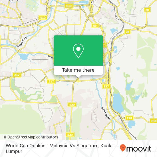 World Cup Qualifier: Malaysia Vs Singapore map