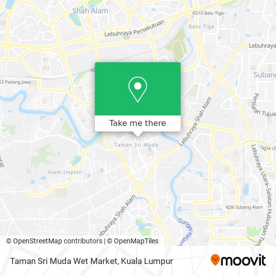 Peta Taman Sri Muda Wet Market