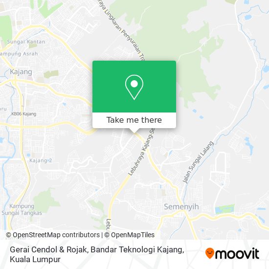 Gerai Cendol & Rojak, Bandar Teknologi Kajang map