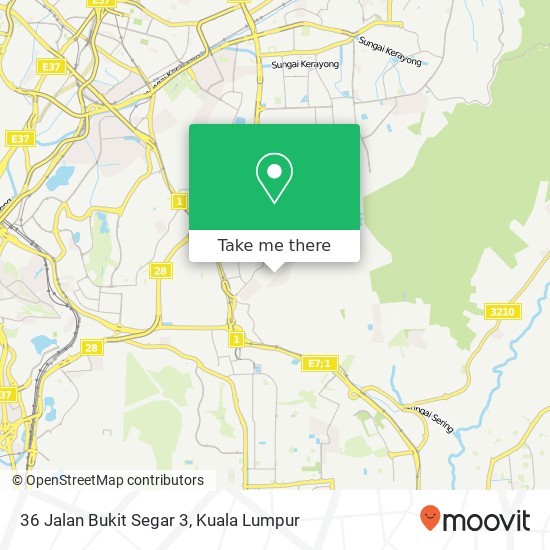 Peta 36 Jalan Bukit Segar 3