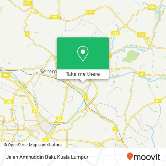 Jalan Aminuddin Baki map