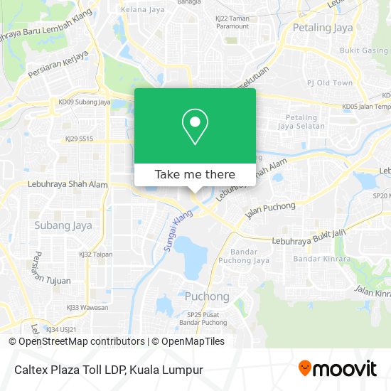 Caltex Plaza Toll LDP map