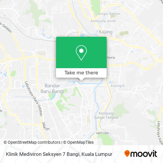 Peta Klinik Mediviron Seksyen 7 Bangi