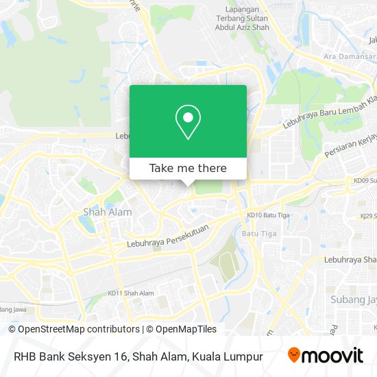 RHB Bank Seksyen 16, Shah Alam map
