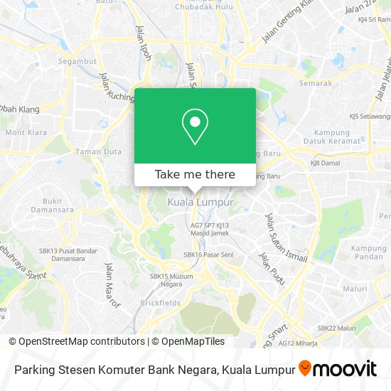 Parking Stesen Komuter Bank Negara map