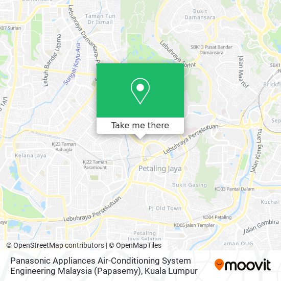 Panasonic Appliances Air-Conditioning System Engineering Malaysia (Papasemy) map