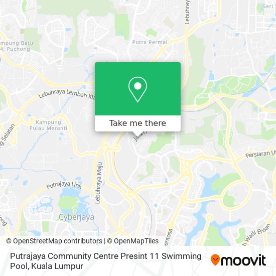 Putrajaya Community Centre Presint 11 Swimming Pool map
